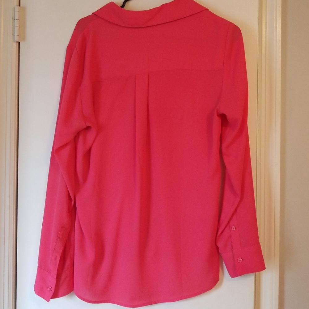 Express Portofino Coral Pink Button Down - Picture 4 of 4